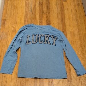 Lucky Brand Kids Long Sleeve Tee in Light Blue